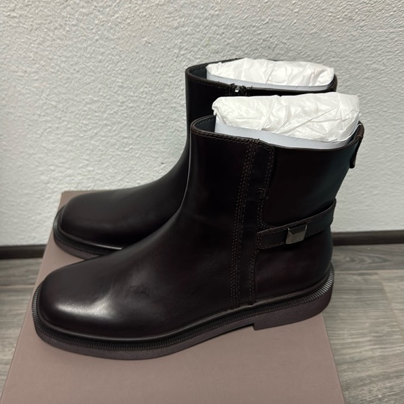 Franco Sarto Axel Ankle Boot In Dark Hickory Brown Leather - Picture 6 of 10